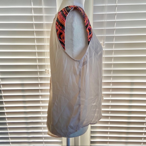 Anthro Jealous Tomato Medium Ivory Beaded Blouse - Picture 2 of 8